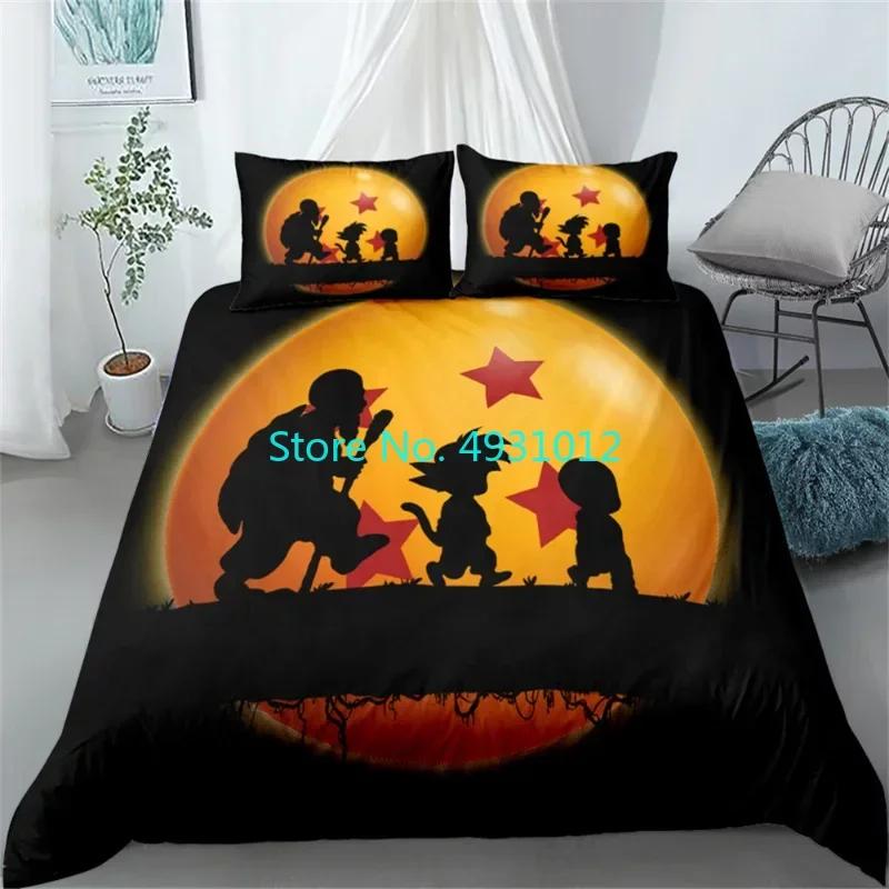 Anime Japanese Dragon Ball Boys Child Bedding Set Pillowcase Decor Bedclothes 3D Print Kids Boy Girl Quilt Duvet Cover Gift