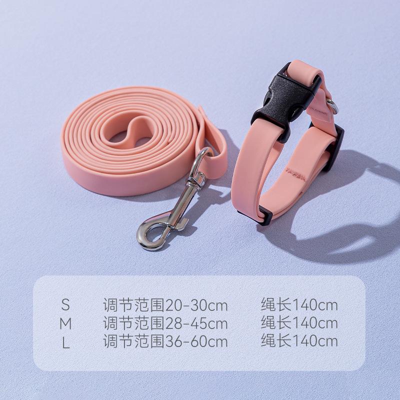 Dog leash collar Small and medium sized dog Teddy Bigbear Macaron out walking dog leash Pet supplies
