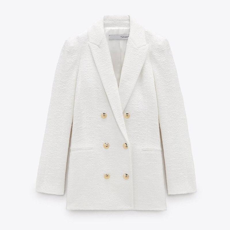 petit clair white blazer