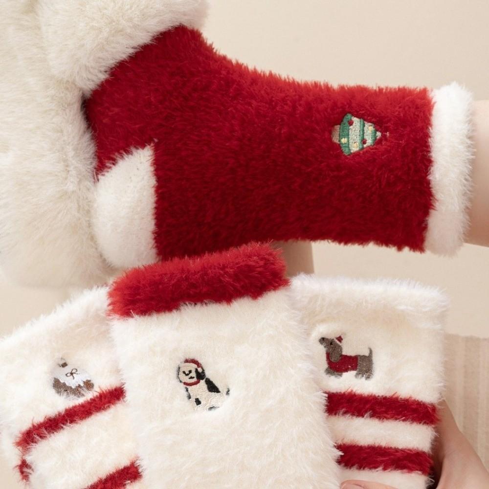 Puppy Dog Thickened Floor Socks Christmas Tree Sleeping Slipper Socks Indoor