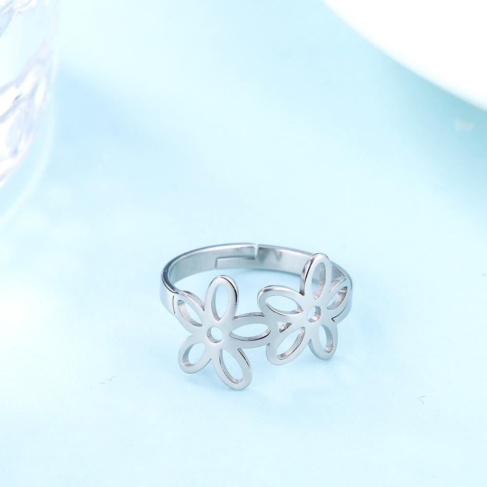 Cazador Flower Finger Rings Gold Color Women Ring 2026 New Arrival Adjustable Stainless Steel Fashion Jewelry wholesale