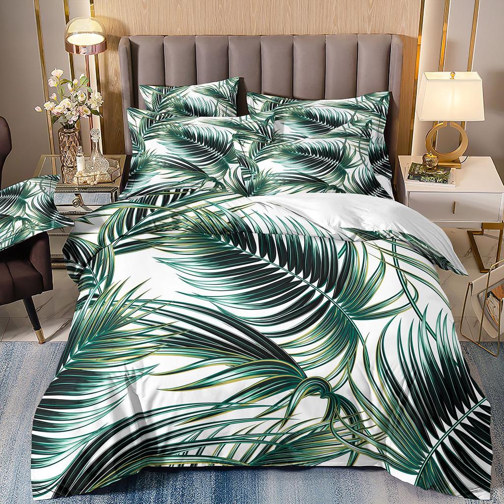 Tropical Rainforest 3D Printed Bedding Three-Piece Plant Flower Quilt Cover