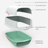 Cat Litter Box Cat Litter Basin Semi- Enclosed Box with Cat Litter Scoop Toilet for Training Cats To Clean Pet