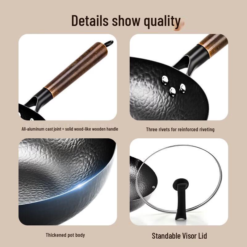 Haolaibao 32cm Forged Iron Wok