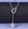 Fashionable Zircon Micro-Set Gourd Pendant Necklace Elegant And Versatile Light Luxury Jewelry