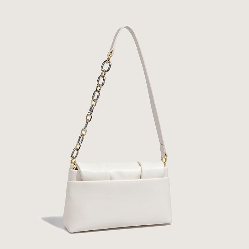 Hvauen Shoulder Underarm Soft Leather Bag High-end Style Fashion Versatile Messenger Square Cloud Bag