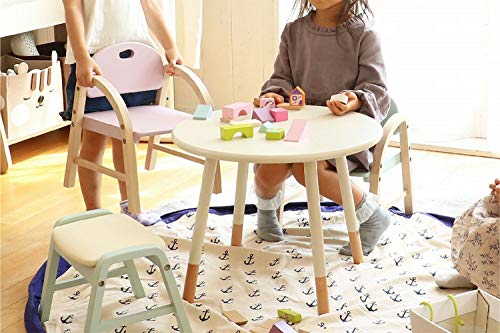 Market Chair for Children with Armrests, Amy Series, 31cm (W) x 30cm (D) x 39cm (H) (Seat Height 20cm, 23.5cm), Lavender Pink, Made of Natural Wood, I