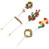 5 Pcs Parakeet Toy Christmas Day Decoration Chewing Toy Swing Stand for Pet BirdsChristmas 5 Pcs