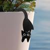 Cat Shape Plant Pot Hanger Outdoor Flowerpot Decoration Hangable Whimsical Cat Pot Hanger for Yard Lawn Patio Balcony Home Vase