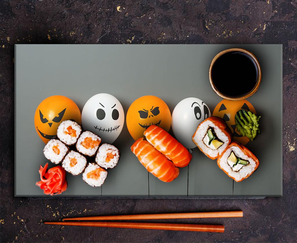 Szklana Płyta Deska Do Krojenia 52X30 Halloween