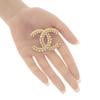 Chanel ABB011 Brooch Gold Metal Women