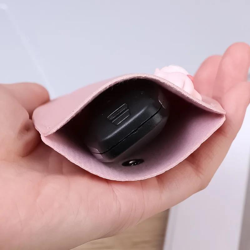 Pull Out Car Key Cover Cartoon Rabbit Unisex Keychain Pouch Automatic Big Capacity Key Housekeepers PU Leather Key Holder Case