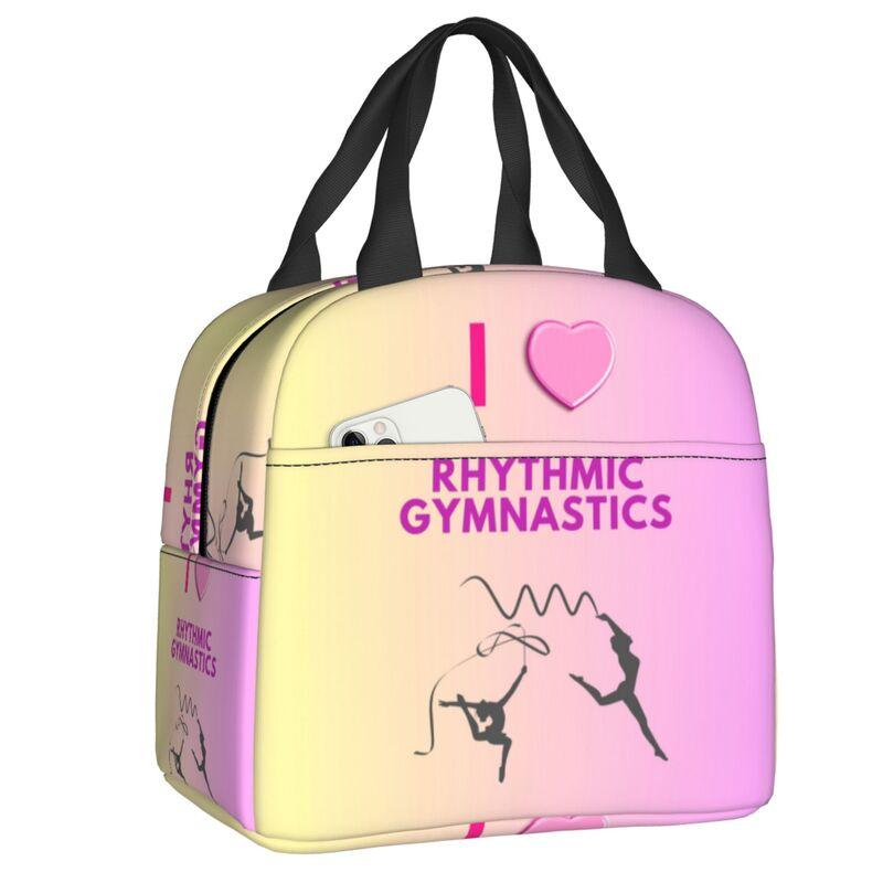 Dance Rhythmic Gymnastics Insulated Lunch Bag for Women Resuable Cooler Thermal Lunch Box Beach Camping Travel