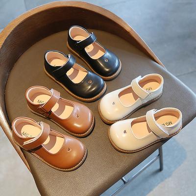 Spring New Girls' Princess Shoes Black Children's Shoes