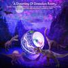 1PC Crack Dinosaur Egg Desk Lamp Ambient Projection Light Nebula Starry Sky Water Ripple Light Remote Control Audio Decorative Night Light