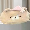Plush Little Bear Little Pig Pencil Case Cute Makeup Bag Large Capacity Portable Stationery Storage Pouch Zipper Pen Case