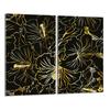 Glass Protective Hob Plate 2x30x52 Flowers