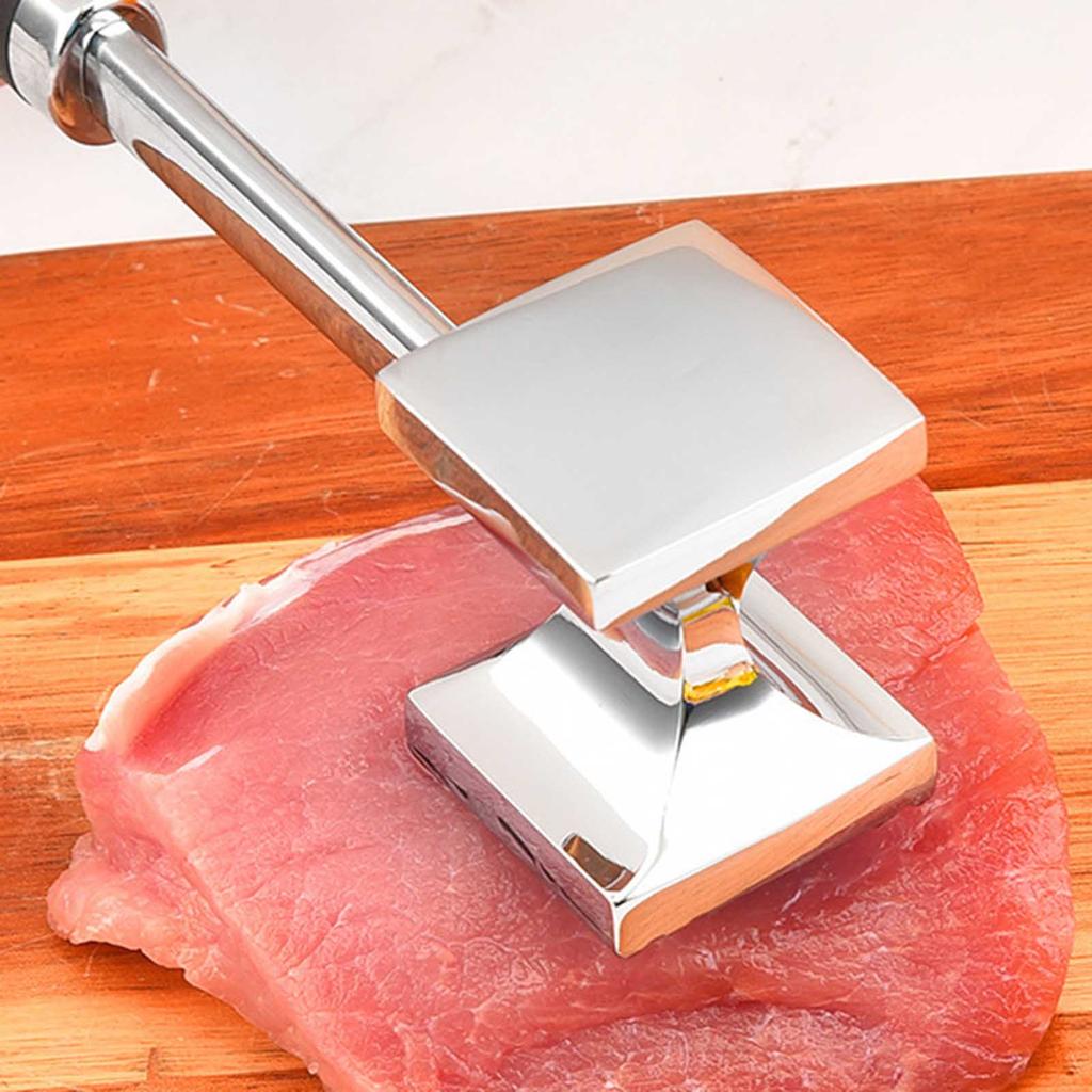 Meat Tenderizer Hammer Dual-side Mallet with Comfortable-Grip Handle for Kitchen Accessories