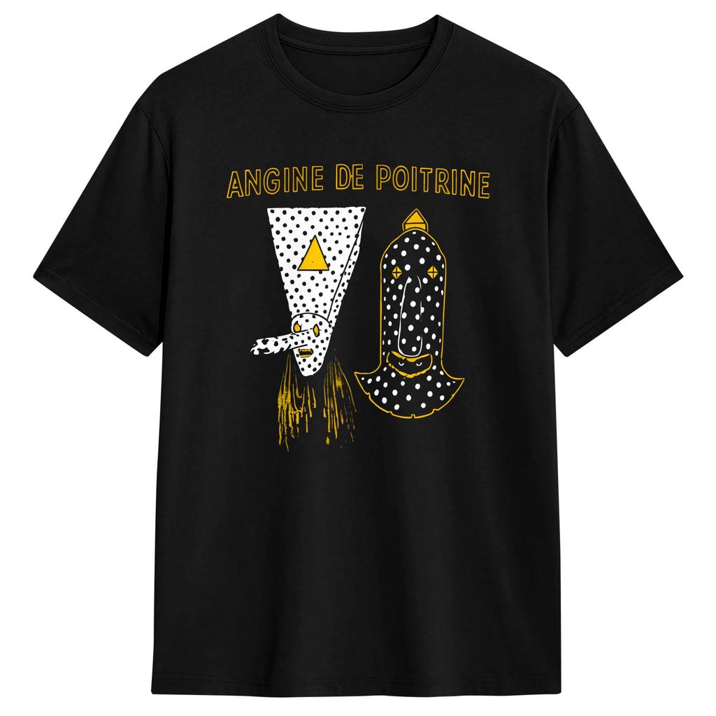 Casual Angine De Poitrine TShirt for Unisex Round Collar Pure Cotton T Shirt  Short Sleeve Tees Gift Idea Clothes