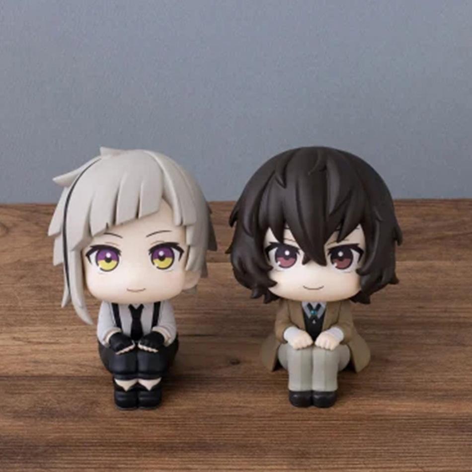 Figurină de Acțiune Originală MegaHouse Look up Bungo Stray Dogs dazai osamu & Nakajima Atsushi 10Cm Model Versiune Q Jucării Anime