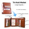 Genuine Leather  Protection Wallets for Men Vintage Thin Short Multi Function ID Credit Card Holder Money Bag
