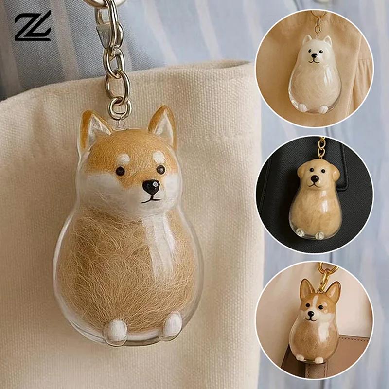 Puppy Hair Memorial Keepsake Capsule Pet's Dog Fur Container Pet Hair Storage Keychain Decor Pet Lovers Pet Fur Souvenirs Box