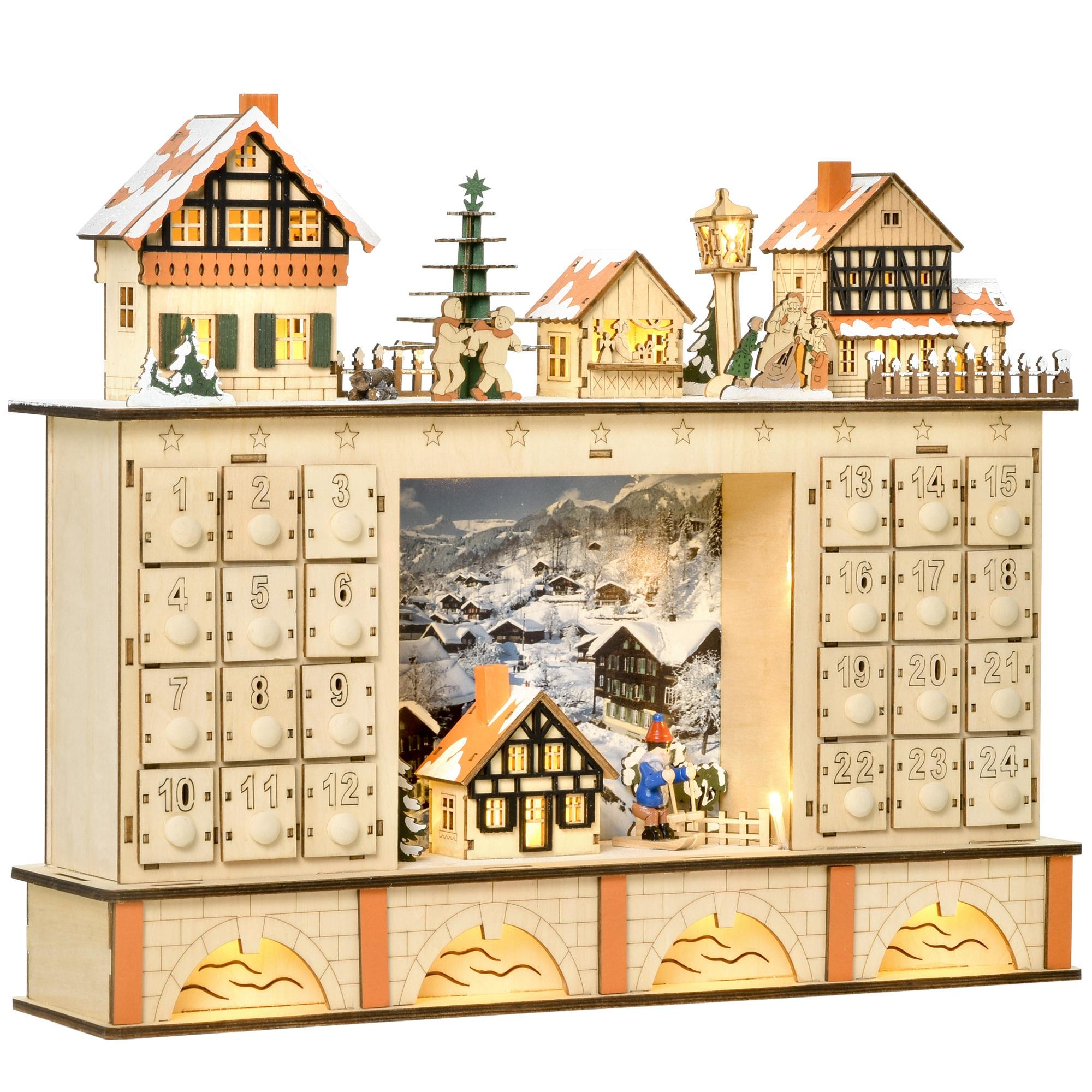 Advent Calendar to Fill, Wooden Advent