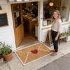 Valentine's Day Outdoor Door Mat Envelope Heart Non Slip Floor Mat Household Dust Removal Foot Mat Linen Entryway Rug