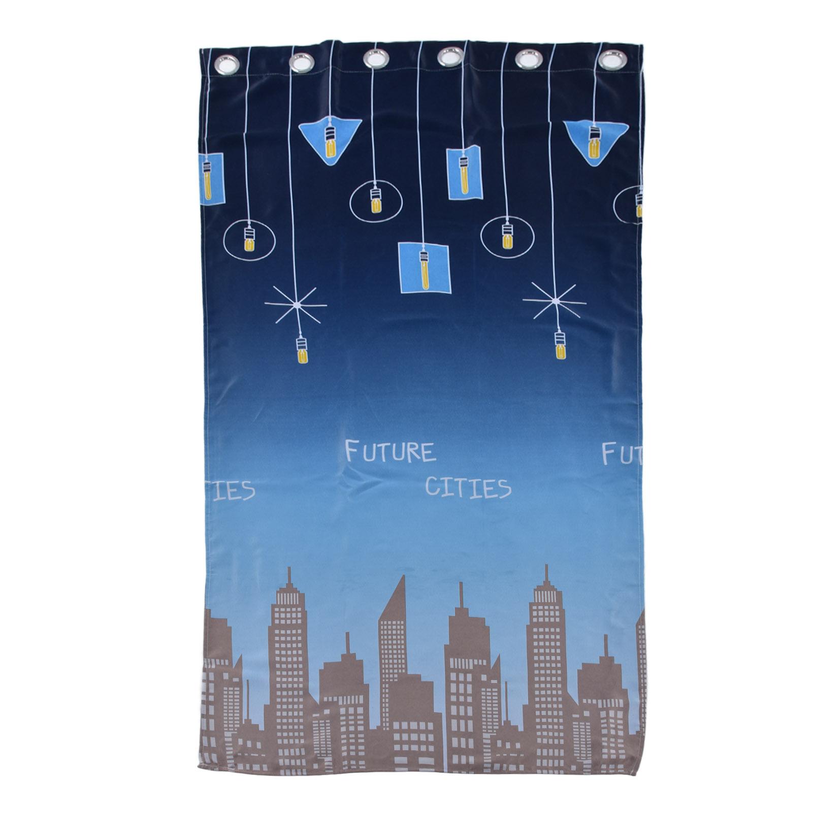 

Polyester Short Curtains Landscape Pattern Shading Curtain Drape for Home Bedroom Decoration