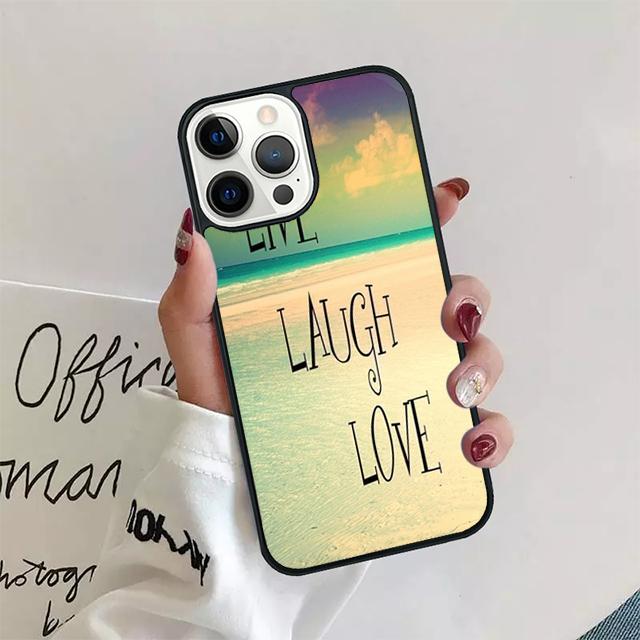 Live Laugh Love Quotes Phone Case Cover For iPhone 17 Air 15 16 14 13 12 Pro Max 11 Pro Max Plus Coque Shell