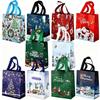 Christmas Gift Bag Non-Woven Candy Gift Packaging Non-Woven Holiday Bag Printed Snowman Tote Bag For New Year Christmas Gift