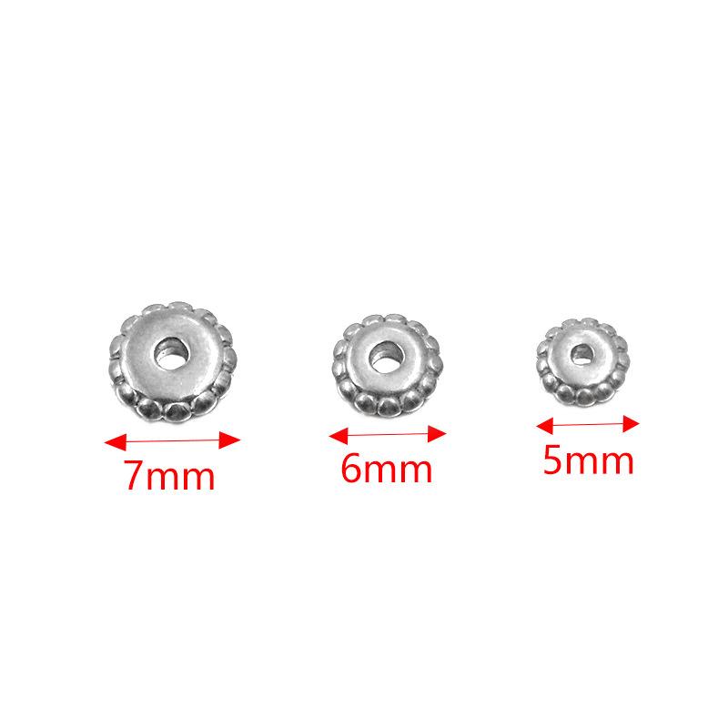 

Stainless Steel Perforated Gear Beads: 5/6/7mm, DIY Bracelet Spacer Jewelry Accessories 5mm, 1 piece, 0.2g