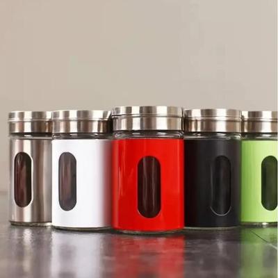 2PCS Stainless Steel Seasoning Bottle Peppercorn Seasoning Bottle Outdoor Barbecue Tools Porous Rotating Lid Seasoning Bottle