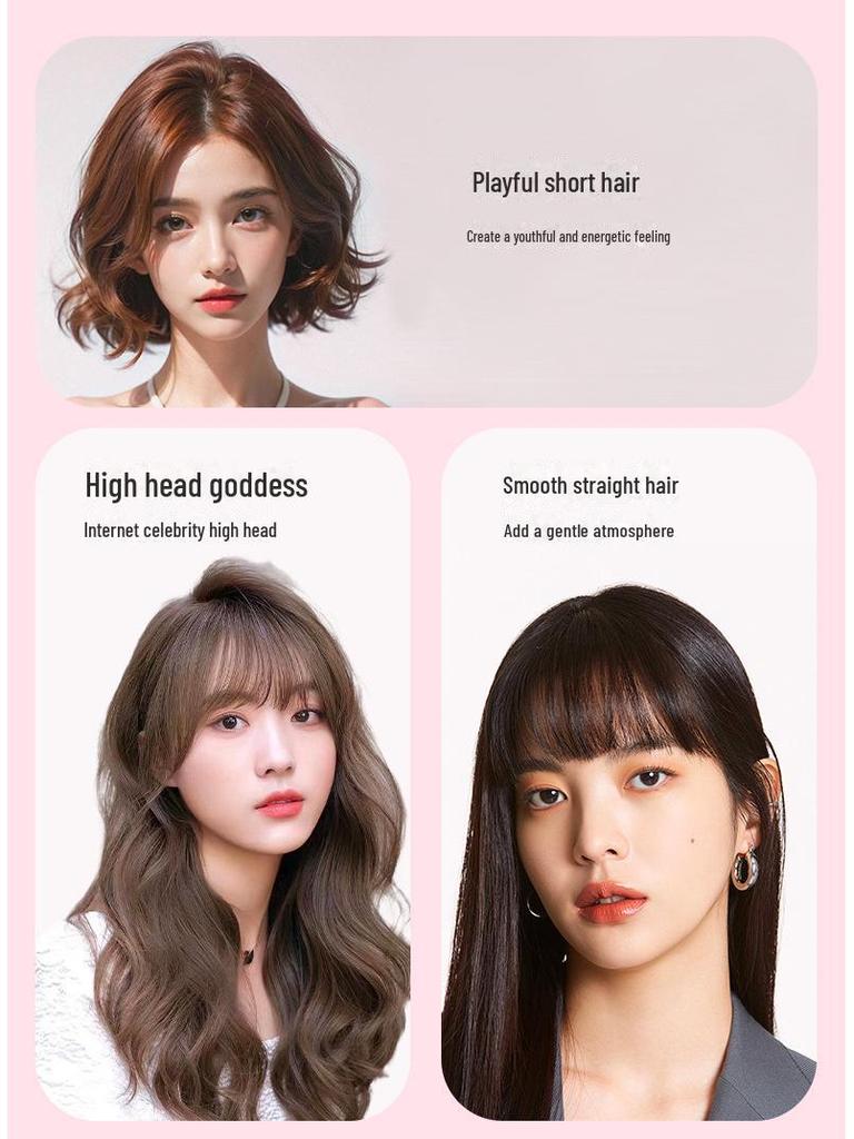 Portable Foldable Negative Ion Hair Straightener & Curler with Wireless Charging - No Damage Hair Tool