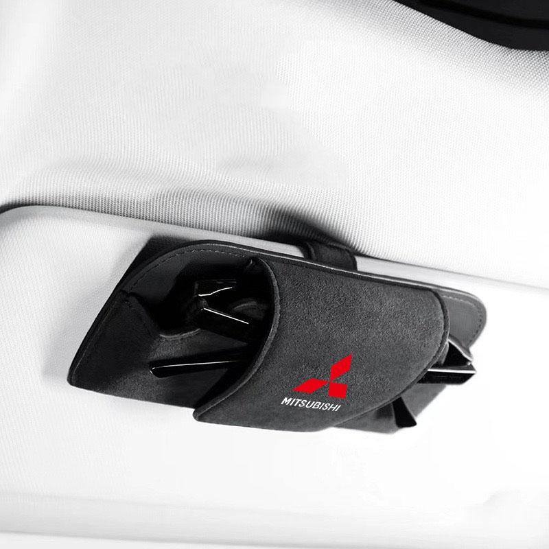 Car Glasses Box Sun Visor Eyeglass Case for Mitsubishi Eclipse Lancer Outlander Pajero ASX Colt I200 Space Delica Star Sunglasse