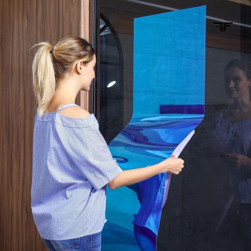 Mirror Adhesive Self Sticker Wall Attached Length Floor Trim Reflective Film