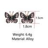 1 Pair Ethnic Women Rhinestones Butterfly Earrings Girl Crystal Ear Rings Evenning Party Prom Beach Ear Studs Fashion Accessory