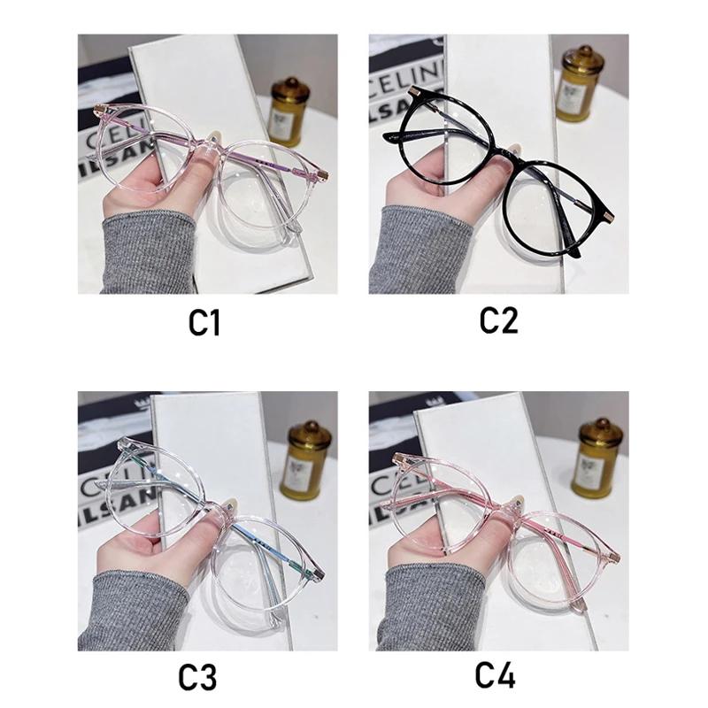 Transparent Computer Glasses Frame Women Men Anti Blue Light  EyeGlasses Retro Round Blackout Spectacles Optical Lenses Eyewear