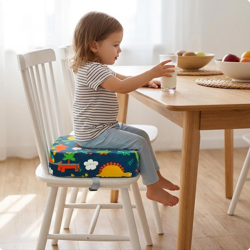 Strong Support Chair Booster Cushion | Thick Padded Profile, Seat Cushion, for Dining Table