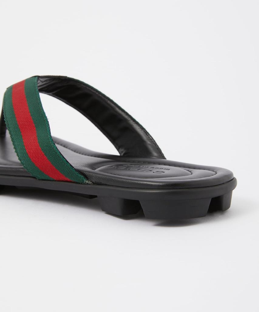 Gucci Web Size cm 429362 Men's Sandals, Beige/Ebony, 26.0 (Product Code H91A0)