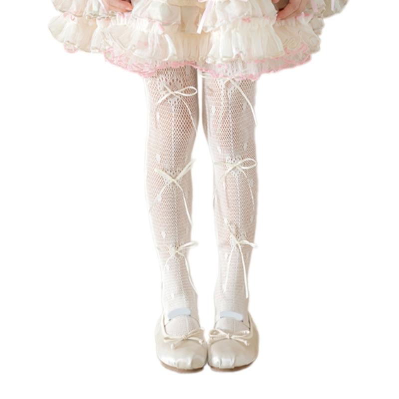 Soft and Breathable Children's Pantyhose Baby Leggings with Bowknot Detail, Trendy & Comfortable Long Stockings