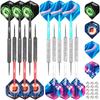12pcs 20g Hard Tip Dart Set - Professional Steel Tip Darts for Bristle Dartboard