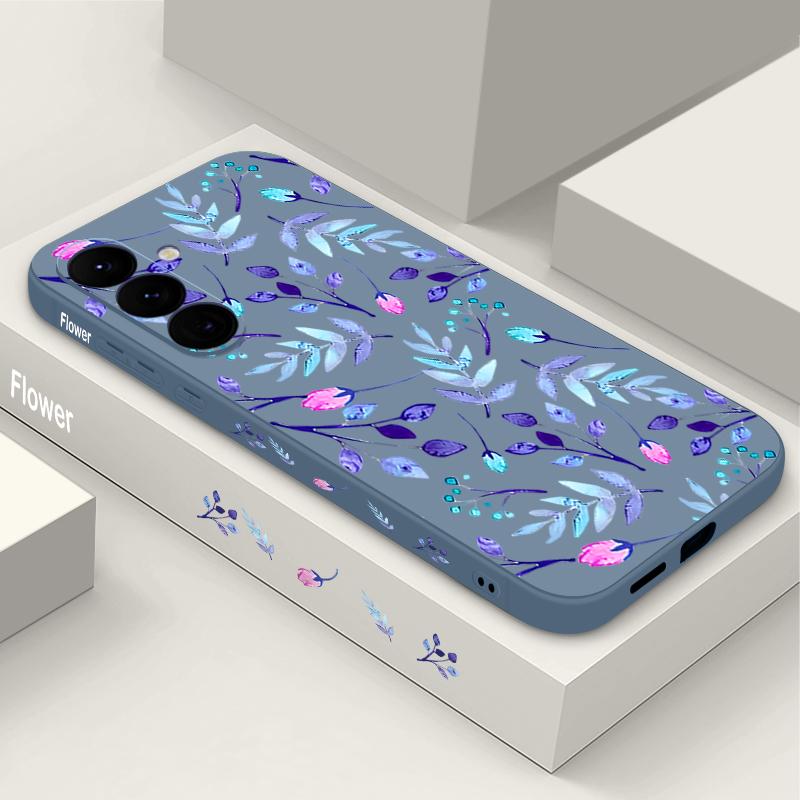 Custodia Laccetto con Stampa Foglie Colorate Per Samsung Galaxy S25 Ultra S24 S23 S22 Plus S21 FE A15 A16 A35 A36 A54 A55 A56 5G Custodia in TPU Silicone Antiurto