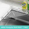 Punch-free Sink Corner Rack Anti-rust Sink Drain Shelf  Cleaning Supplies Storage