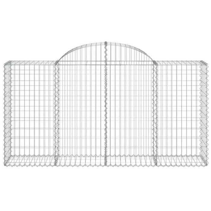 VidaXL Curved Gabion Baskets 13 Pcs 200x50x100/120 Cm Galvanized Iron, Gabion, Gabion Cage, Gabion Wall Basket, Wall 3146331