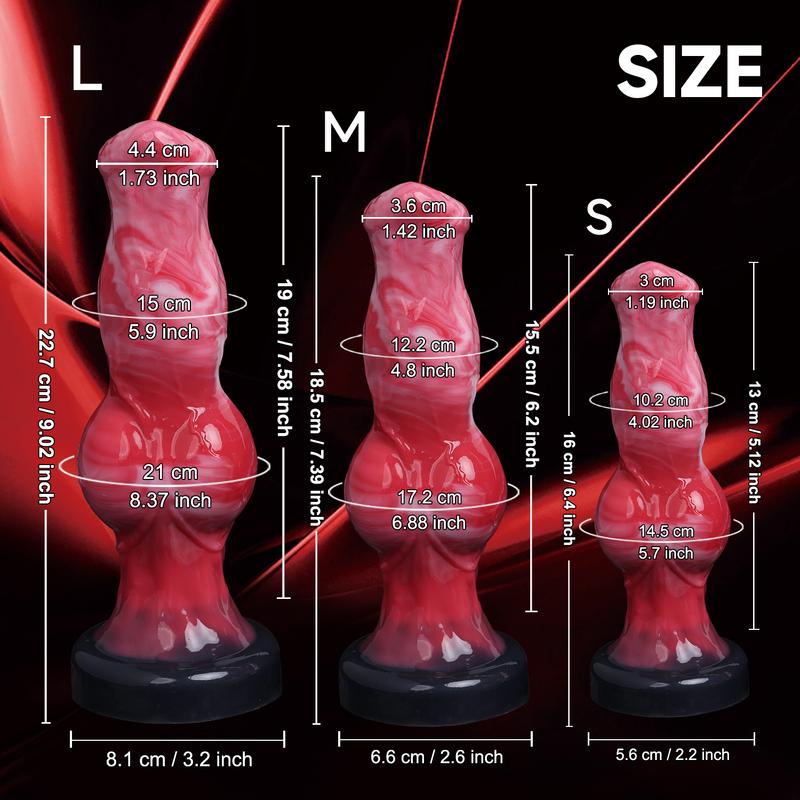 3 Size Dg Knot Dildos for Masturbating Vagina Massage Anal Plug Animal Penis Prostate Clit G-Spot Stimulation Sex Toys for Adult