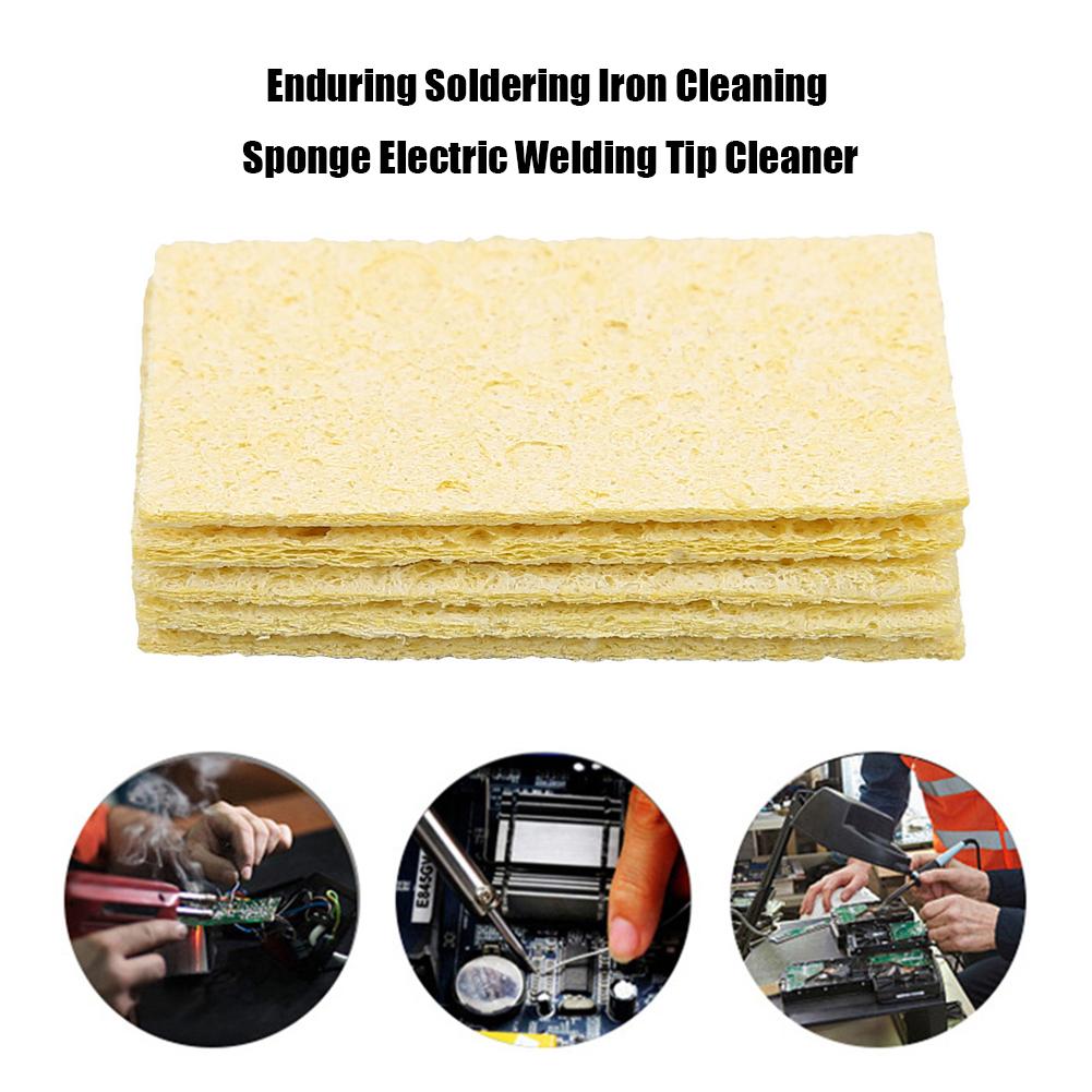10pcs Enduring Soldering Iron Cleaning Sponge Electric Weld Solder Tip Cleaner