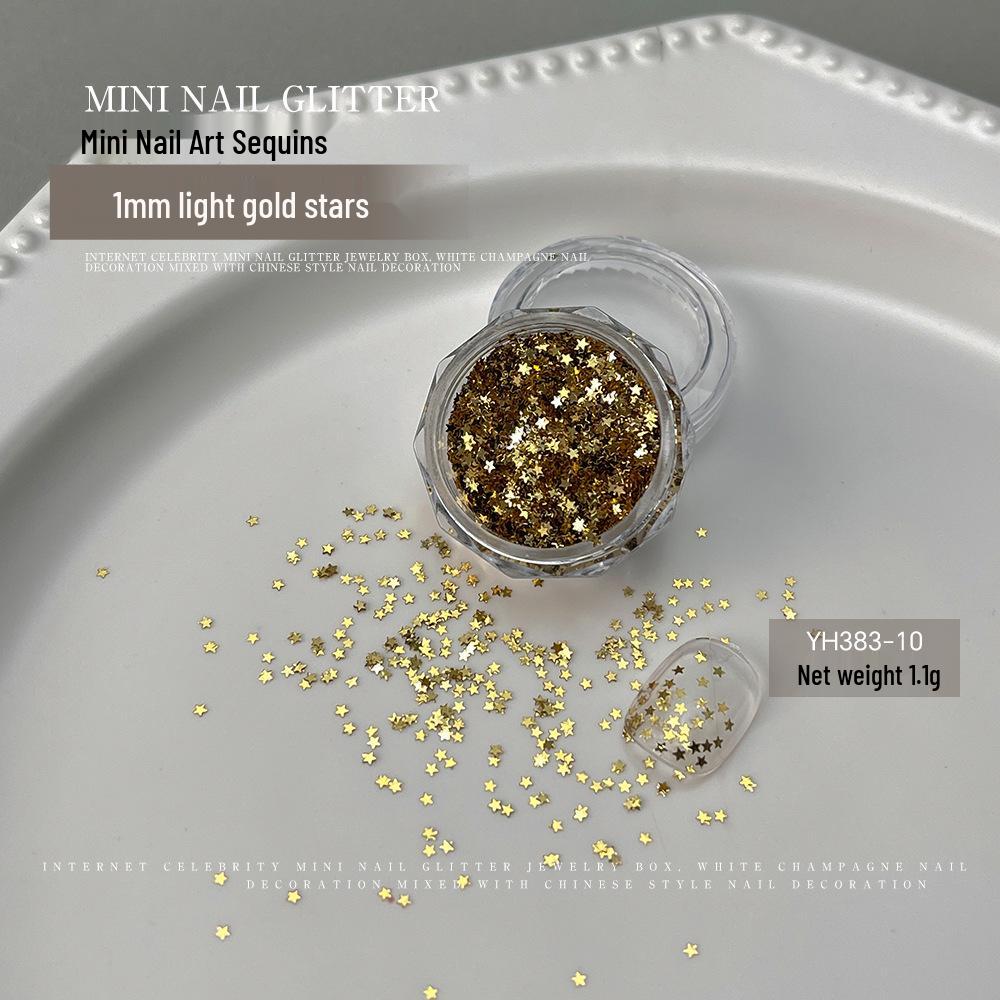 Irisierende Stern Pailletten für Nagelkunst - DIY Mini Fünfzackige Sterne