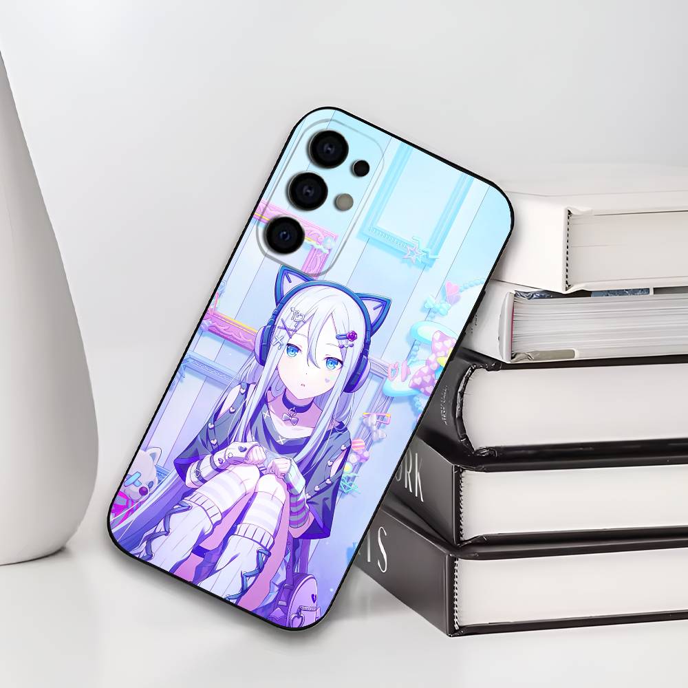 Kanade Yoisaki P-Project S-SEKAI Phone Case For Samsung S25,S24,S21,S22,S23,S30,Ultra,S20,Plus,Soft Silicone Black Cover