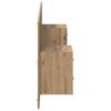 Headboard with Cabinets 3 pcs Artisan Oak Wood Based Material